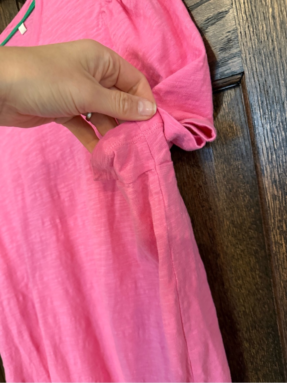 Boden Hot Pink Short Sleeve Cotton Crewneck Tee Large - Picture 6 of 8